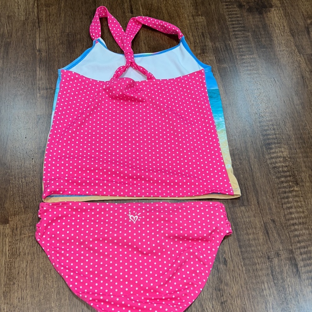 Justice girl Two piece tankini size 14 - Picture 5 of 7